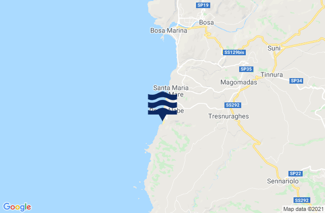 Mappa delle maree di Sennariolo, Italy