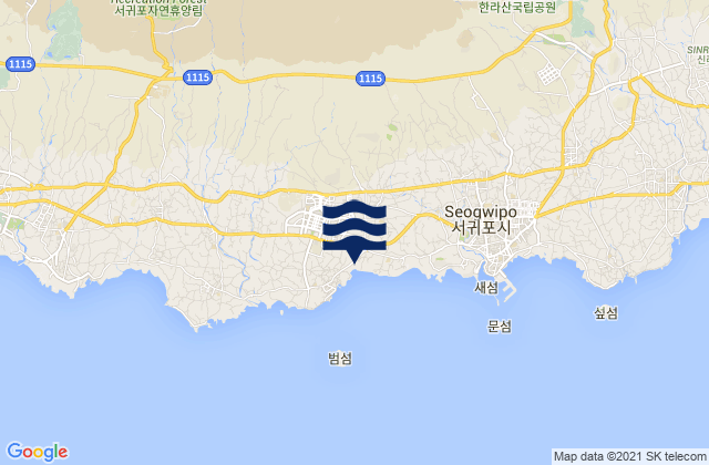 Mappa delle maree di Seogwipo-si, South Korea