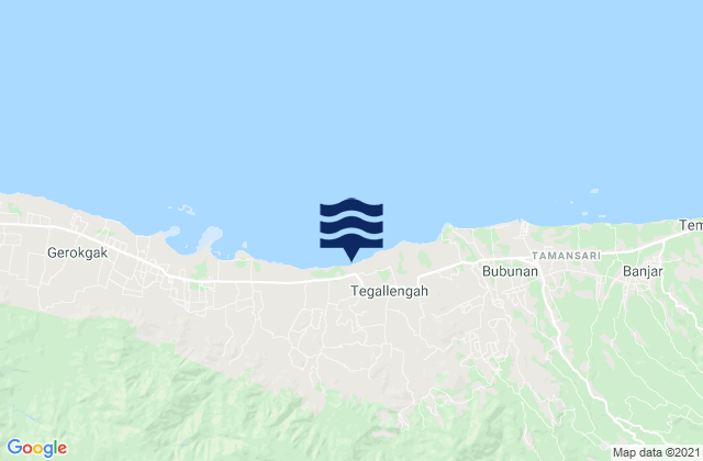 Mappa delle maree di Sepang, Indonesia