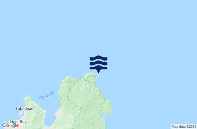 Mappa delle maree di Separation Point Abel Tasman, New Zealand