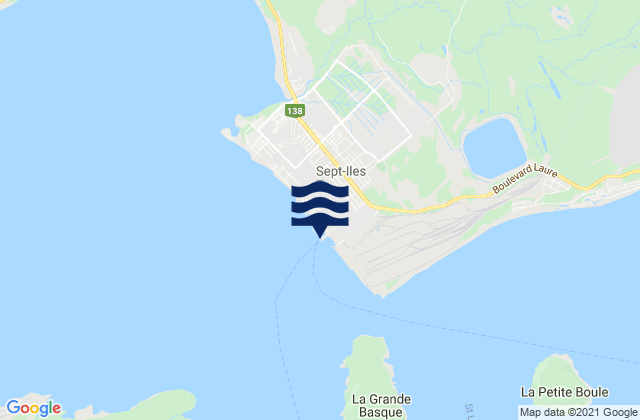 Mappa delle maree di Sept-Îles, Canada