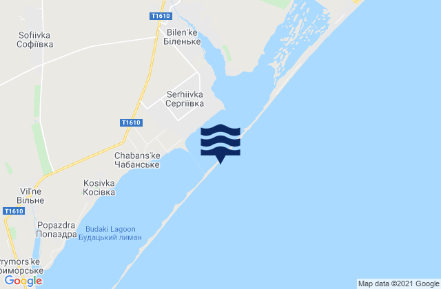 Mappa delle maree di Serhiyivka, Ukraine