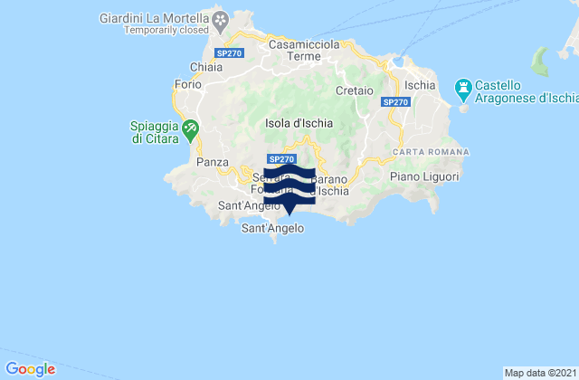 Mappa delle maree di Serrara Fontana, Italy