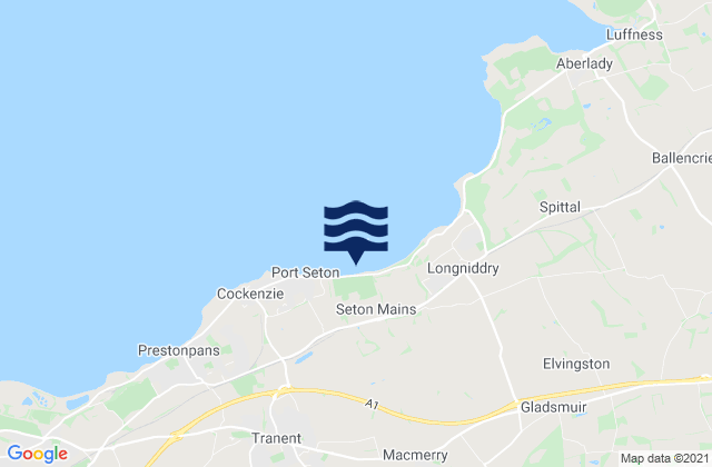 Mappa delle maree di Seton Sands Beach, United Kingdom