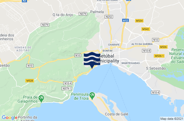 Mappa delle maree di Setúbal, Portugal