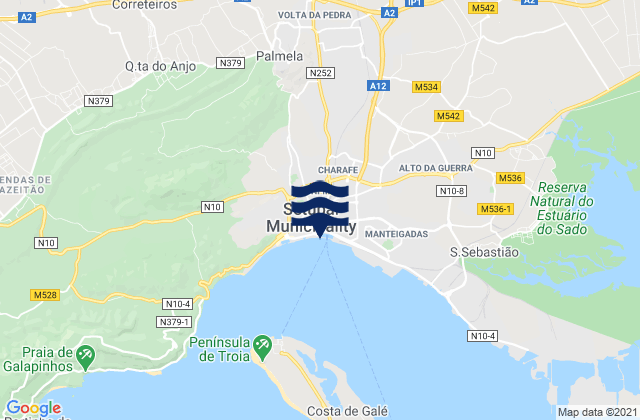 Mappa delle maree di Setúbal, Portugal