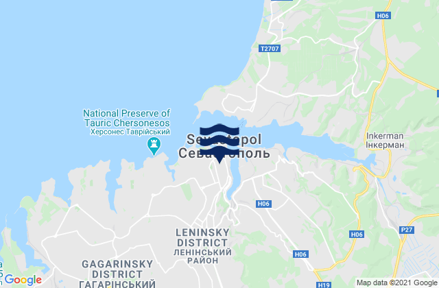 Mappa delle maree di Sevastopol, Ukraine