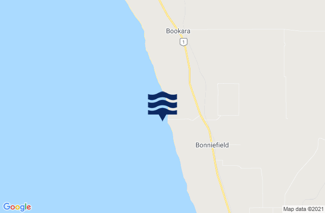 Mappa delle maree di Seven Mile Beach, Australia