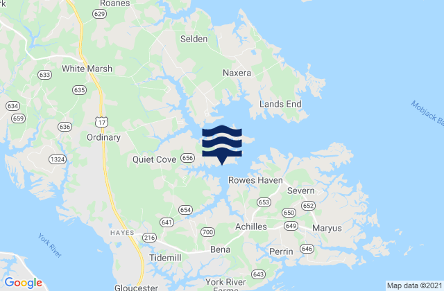 Mappa delle maree di Severn River Marina, United States