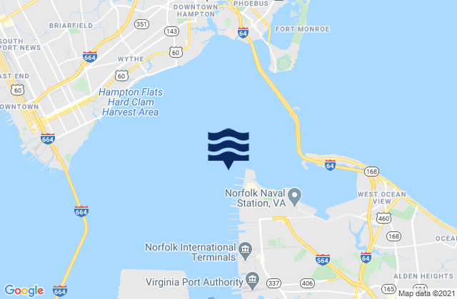 Mappa delle maree di Sewells Point (Naval Station Norfolk), United States