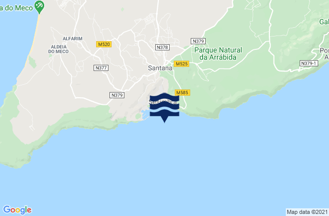 Mappa delle maree di Sezimbra, Portugal