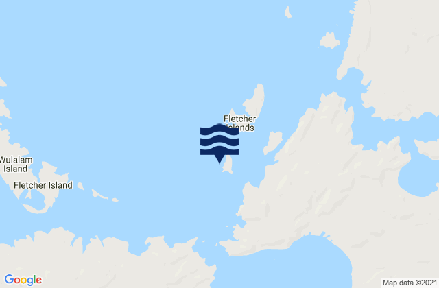 Mappa delle maree di Shale Island, Australia