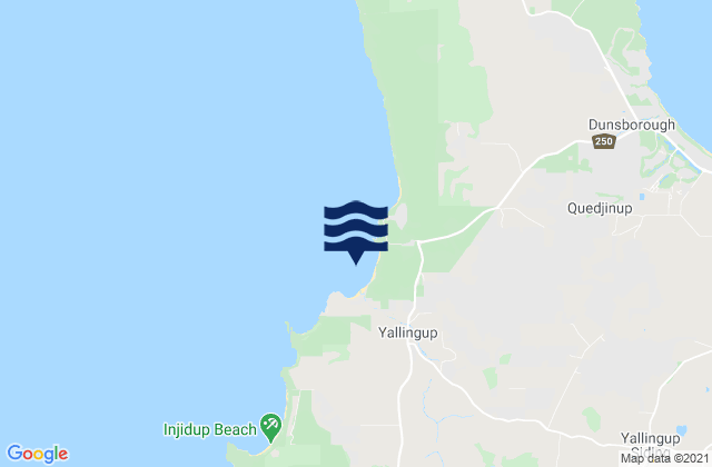 Mappa delle maree di Shallows, Australia