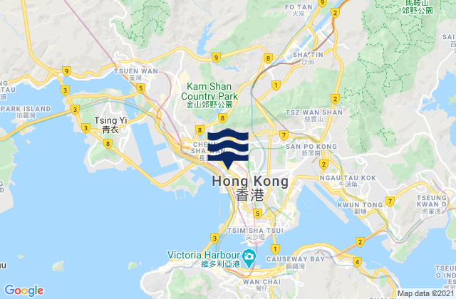 Mappa delle maree di Sham Shui Po, Hong Kong