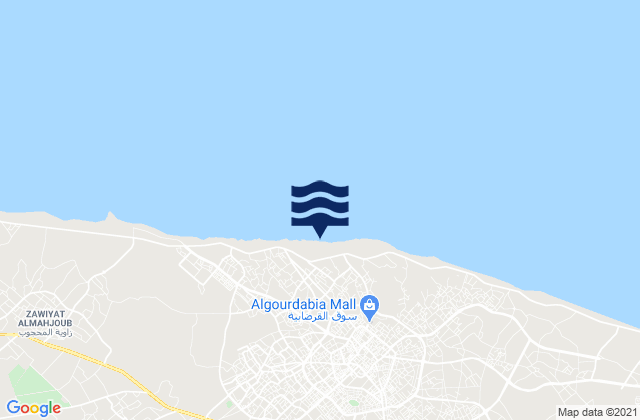 Mappa delle maree di Sha‘bīyat Mişrātah, Libya