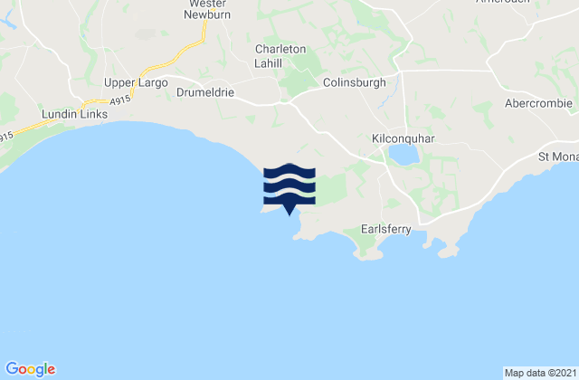 Mappa delle maree di Shell Bay Beach, United Kingdom