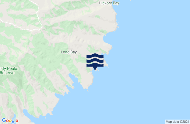 Mappa delle maree di Shell Bay, New Zealand