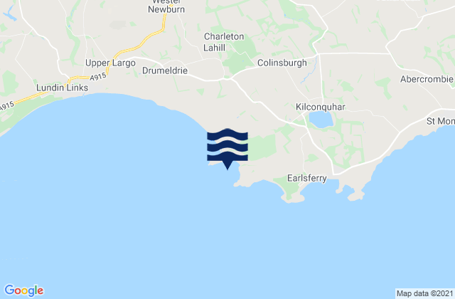 Mappa delle maree di Shell Bay, United Kingdom