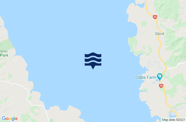 Mappa delle maree di Shelly Beach Light, New Zealand