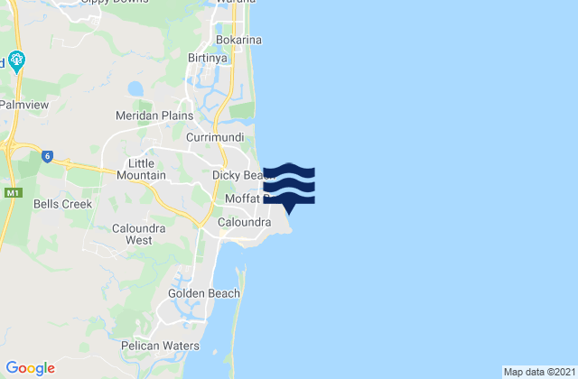 Mappa delle maree di Shelly Beach, Australia