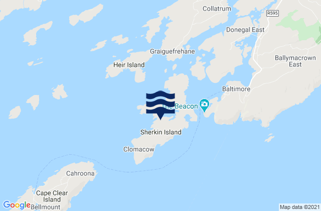 Mappa delle maree di Sherkin Island, Ireland