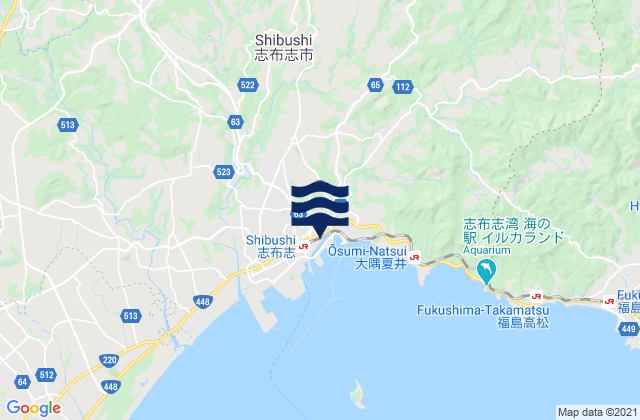 Mappa delle maree di Shibushi-shi, Japan