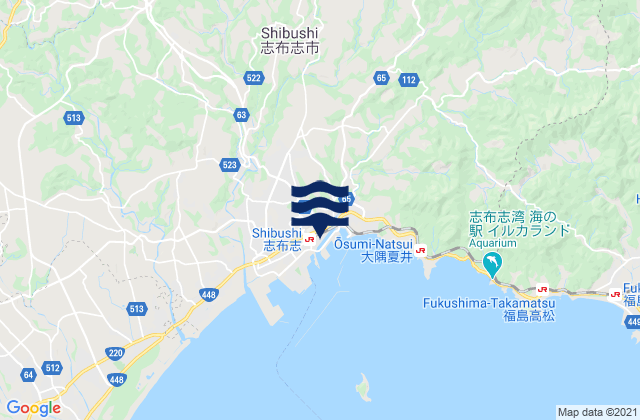 Mappa delle maree di Shibushi, Japan