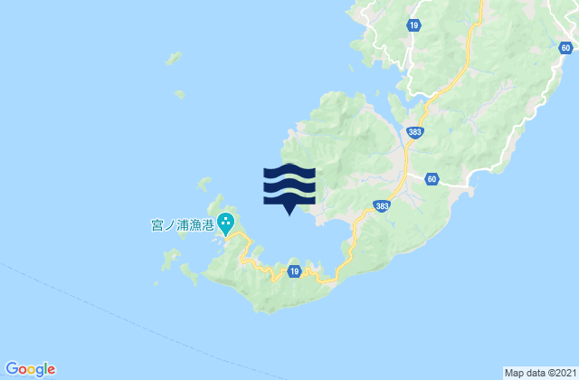 Mappa delle maree di Shijiki Wan Hirado Shima, Japan