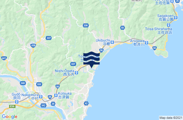 Mappa delle maree di Shimanto-shi, Japan