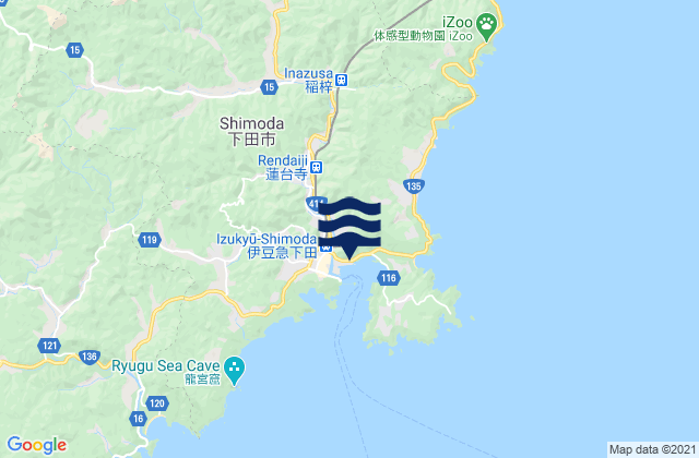 Mappa delle maree di Shimoda-shi, Japan