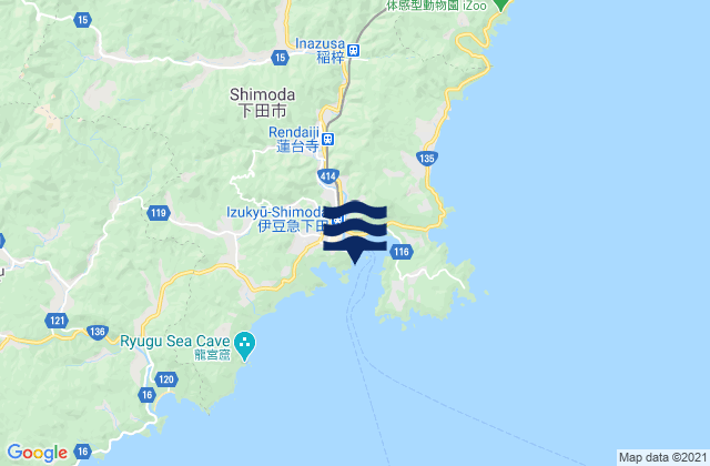 Mappa delle maree di Shimoda Ko, Japan