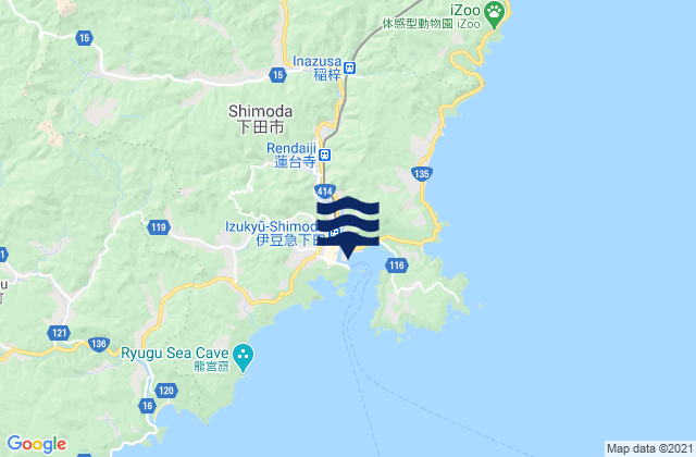 Mappa delle maree di Shimoda, Japan