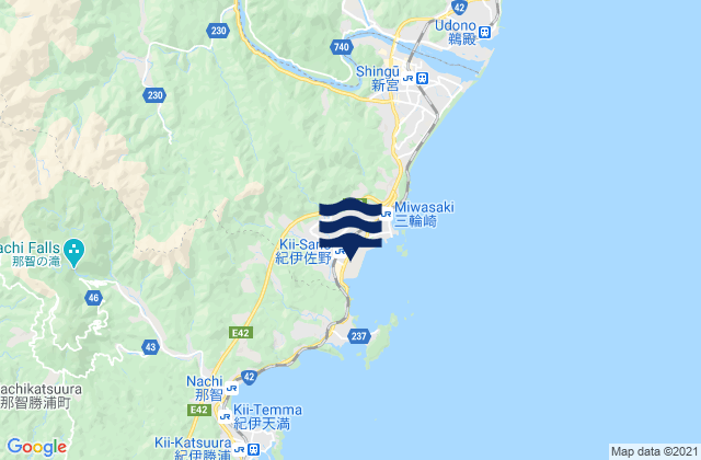 Mappa delle maree di Shingū-shi, Japan