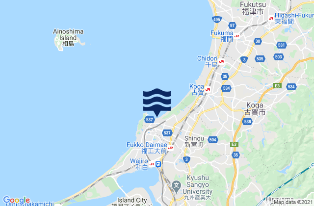 Mappa delle maree di Shingū, Japan