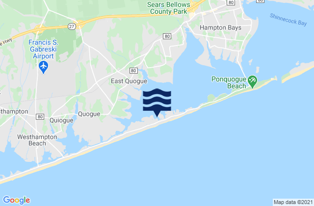 Mappa delle maree di Shinnecock Bay entrance, United States