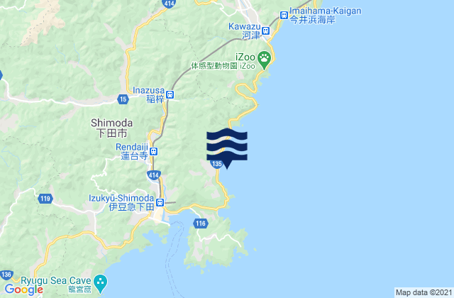 Mappa delle maree di Shirahama, Japan