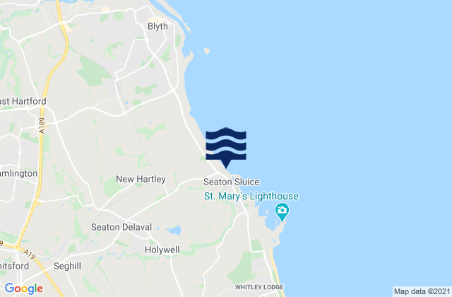 Mappa delle maree di Shiremoor, United Kingdom
