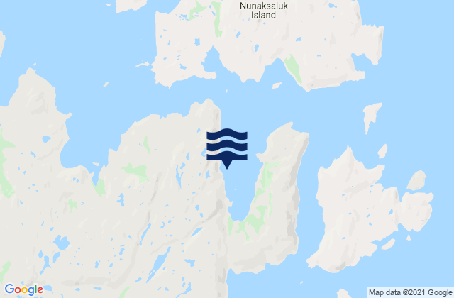Mappa delle maree di Shoal Tickle, Canada
