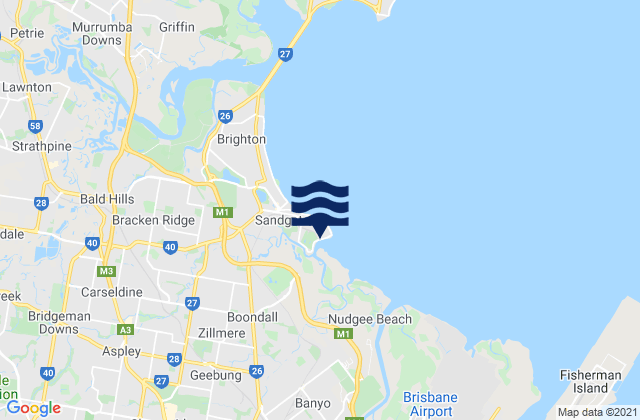 Mappa delle maree di Shorncliffe, Australia