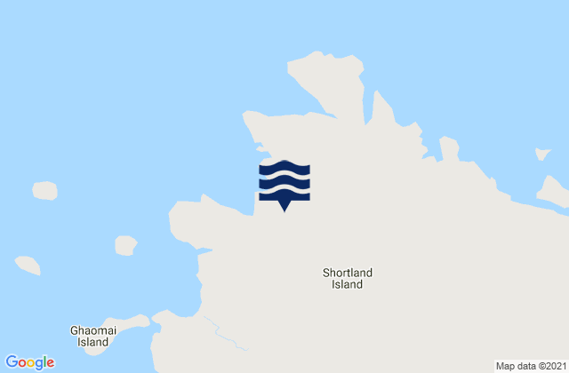 Mappa delle maree di Shortland Island, Papua New Guinea