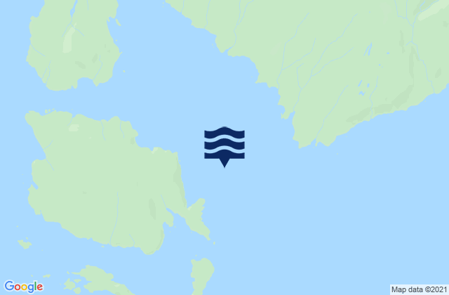 Mappa delle maree di Shrubby Island east of, United States