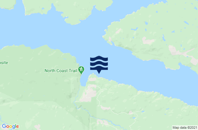 Mappa delle maree di Shushartie Bay, Canada