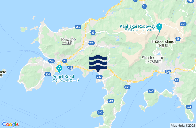 Mappa delle maree di Shōzu-gun, Japan