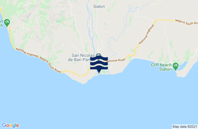 Mappa delle maree di Siaton, Philippines