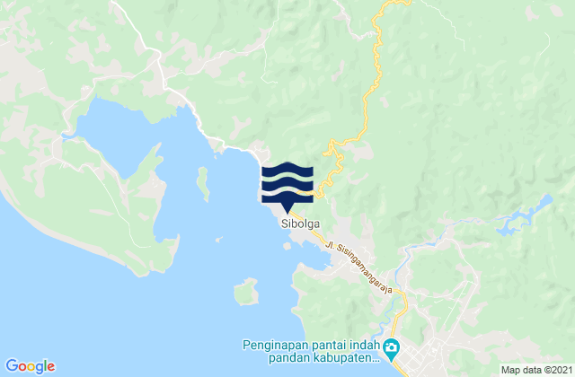 Mappa delle maree di Sibolga, Indonesia