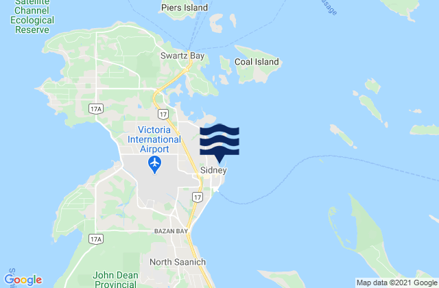 Mappa delle maree di Sidney, United States