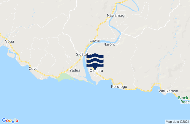 Mappa delle maree di Sigatoka, Fiji