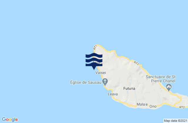 Mappa delle maree di Sigave, Wallis and Futuna