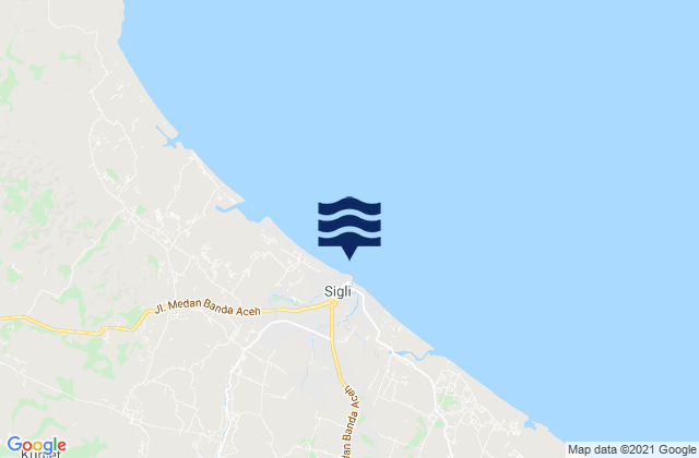 Mappa delle maree di Sigli, Indonesia