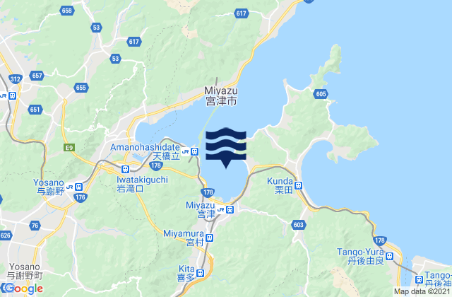 Mappa delle maree di Siizaki, Japan